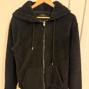 All Saints Oversized Zip Up Hoodie
